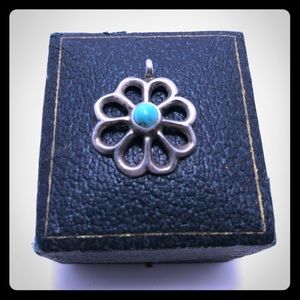 Vintage Native American Sancast Turquoise pendant